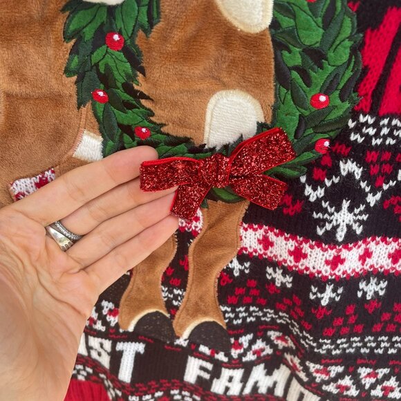New NWT Rudolph The Most Famous Red Nosed Reindeer Christmas Sweater Unisex - Picture 5 of 13
